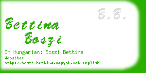 bettina boszi business card